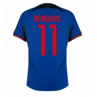 Holandsko Steven Berghuis #11 Vonkajší futbalový dres MS 2022 Krátky Rukáv